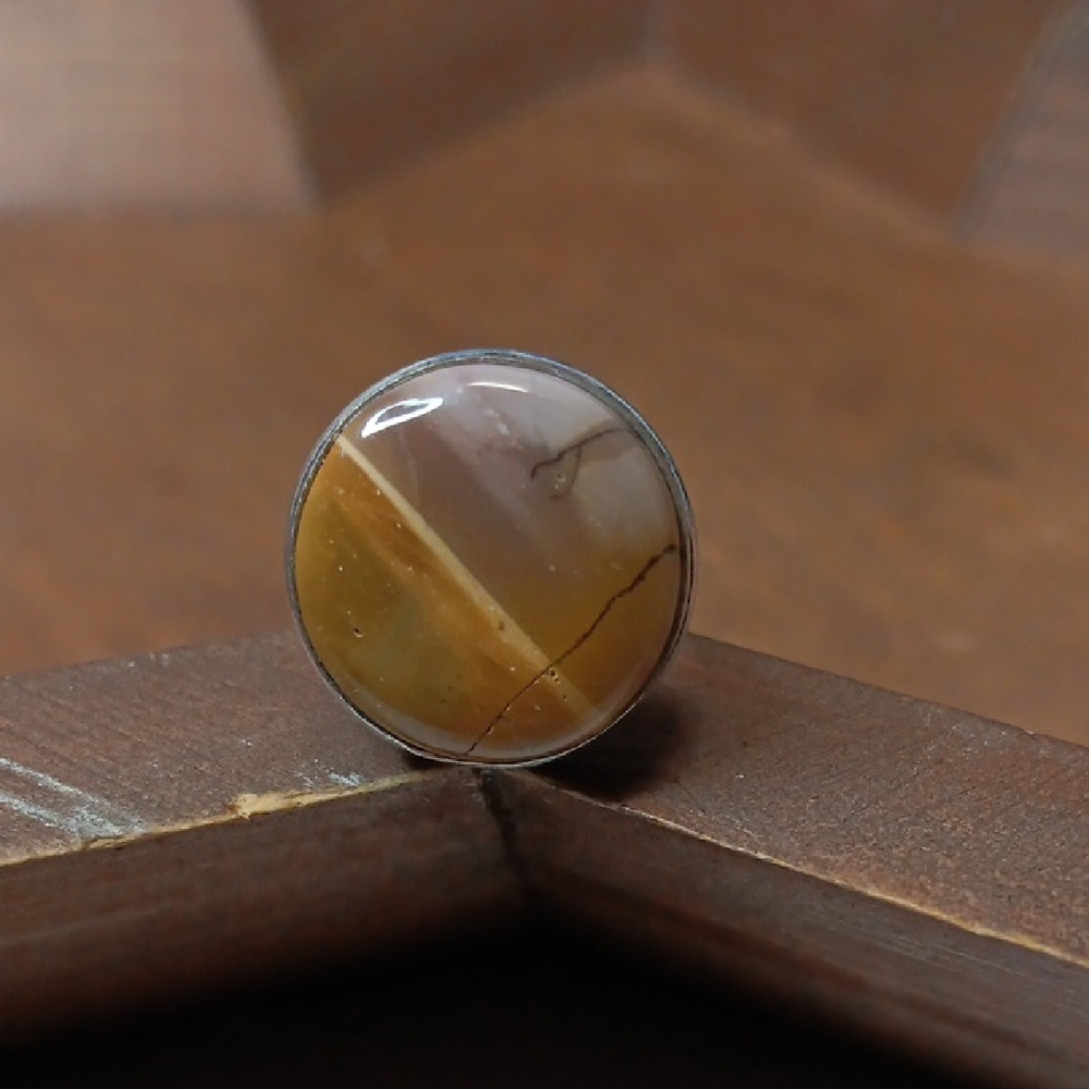 Hand Crafted Brown and Tan Stone Ring